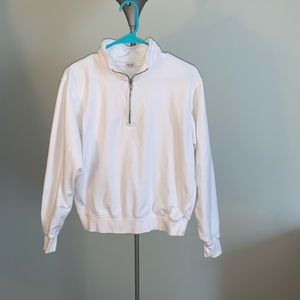 White BRANDY MELVILLE Quarter Zip